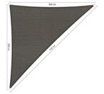 Premium schaduwdoek 5x5x7.1m driehoek waterdoorlatend Co..., Nieuw