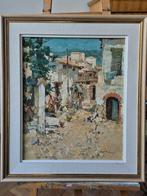 Wilhelm Thelen (1917-1985) - Ölgemälde „Spanisches Dorf“ auf, Antiek en Kunst, Kunst | Schilderijen | Klassiek