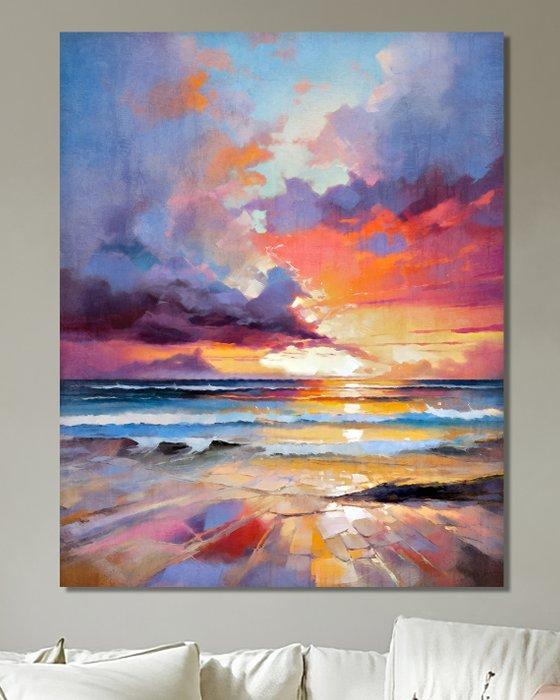 Chrystian Milanowski - Sunset Waters - XL, Antiek en Kunst, Kunst | Designobjecten