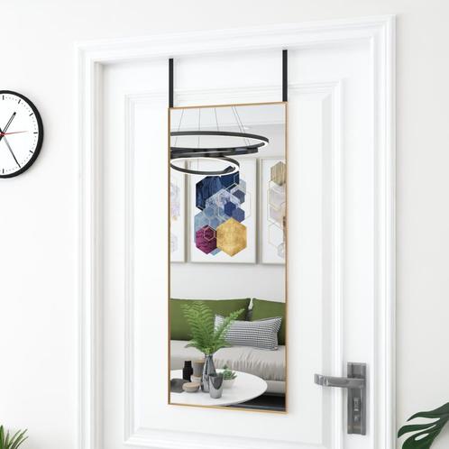 vidaXL Deurspiegel 40x100 cm glas en aluminium goudkleurig, Huis en Inrichting, Woonaccessoires | Spiegels, Nieuw, Verzenden