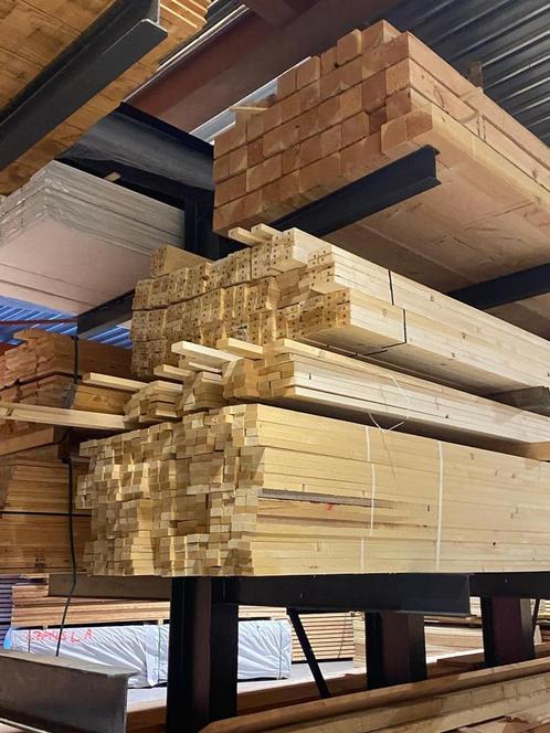 Uit voorraad leverbaar | Vuren balken &amp; Regels, Doe-het-zelf en Verbouw, Hout en Planken, Nieuw, Ophalen of Verzenden