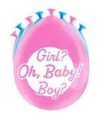 Gender Reveal Ballonnen 30cm 8st, Hobby en Vrije tijd, Feestartikelen, Verzenden, Nieuw