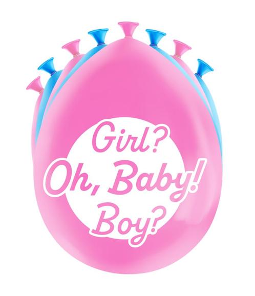 Gender Reveal Ballonnen 30cm 8st, Hobby en Vrije tijd, Feestartikelen, Nieuw, Verzenden