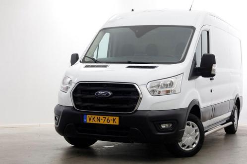 Ford Transit 2.0 TDCI 130pk L3H2 Trend Airco/Navi 05-2021, Auto's, Bestelauto's, Dealer onderhouden, Lease, Handgeschakeld, Wit