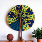 Afrikaanse handwaaier - Ankara print waaier - Abena - Blauw, Ophalen of Verzenden, Nieuw
