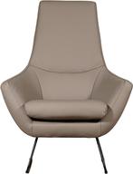 Leren fauteuils - Designpoot - Echt leer, Modern, Comfortab, Nieuw, Ophalen of Verzenden, 75 tot 100 cm, Leer