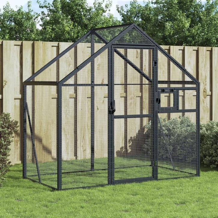 Voliere Aluminium Antraciet | Retourdeal | 35% Korting, Dieren en Toebehoren, Reptielen en Amfibieën