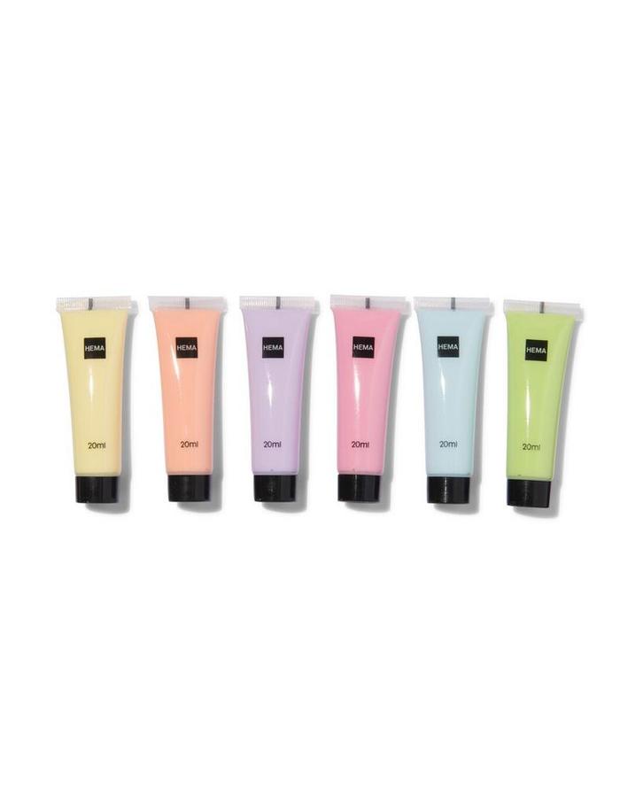 HEMA Acrylverf pastel 6x20ml, Hobby en Vrije tijd, Schilderen, Nieuw, Verzenden
