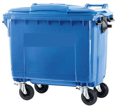 Afvalcontainer 4 wiel 770 liter blauw - voor DIN-opname, Huis en Inrichting, Badkamer | Badtextiel en Accessoires, Nieuw, Verzenden