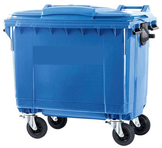 Afvalcontainer 4 wiel 770 liter blauw - voor DIN-opname, Huis en Inrichting, Badkamer | Badtextiel en Accessoires, Nieuw, Verzenden