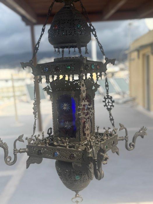 Lantaarn plafondlamp - Brons, Metaal - orientalist, Antiek en Kunst, Antiek | Meubels | Stoelen en Banken