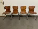 Casala - Stoel (4) - crèmestoel - Hout, Verchroomd,, Antiek en Kunst, Antiek | Meubels | Stoelen en Banken