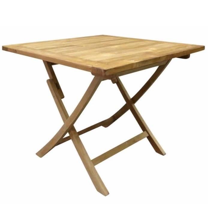 Klaptafel 90 cm vierkant teak, Tuin en Terras, Tuintafels, Nieuw, Teakhout, Ophalen of Verzenden