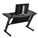 Gaming bureau 120x60x75 cm zwart met LED verlichting