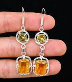 Zonder minimumprijs - Oorbellen Zilver Citrien - Citrien -, Nieuw