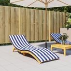 vidaXL Ligbedkussen gestreept oxford stof blauw en wit, Huis en Inrichting, Woonaccessoires | Kussens, Verzenden, Nieuw, Blauw