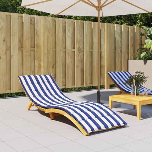 vidaXL Ligbedkussen gestreept oxford stof blauw en wit, Huis en Inrichting, Woonaccessoires | Kussens, Blauw, Nieuw, Verzenden