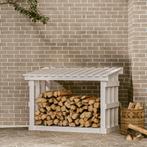 vidaXL Haardhoutrek 108x64,5x77 cm massief grenenhout wit, Huis en Inrichting, Verzenden, Nieuw