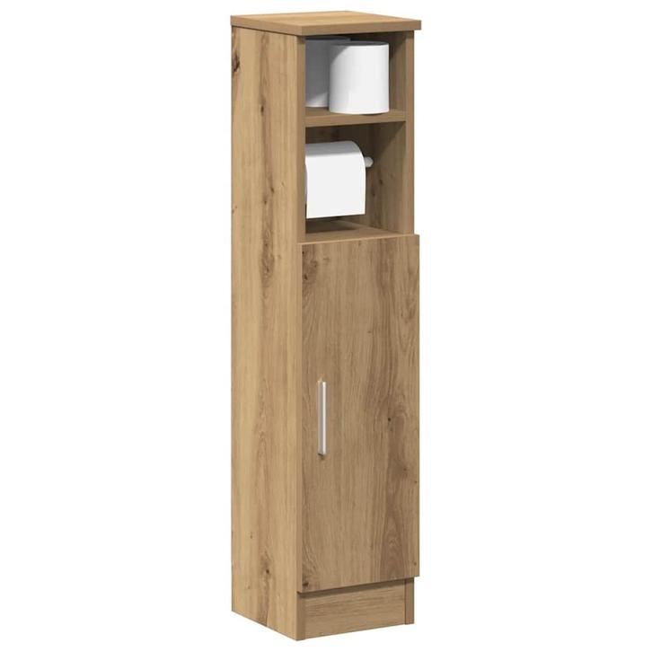 vidaXL Badkamerkast met rolhouder 20,5x22x90 cm artisanaal, Huis en Inrichting, Badkamer | Badkamermeubels, (Half)hoge kast, Nieuw