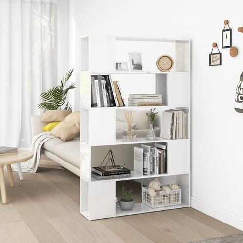 vidaXL Boekenkast/kamerscherm bewerkt hout hoogglans wit, Huis en Inrichting, Kasten | Boekenkasten, Minder dan 25 cm, Nieuw, Overige houtsoorten