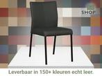 Leren eetkamerstoel Basic - Toledo Verde (donkergroen) -, Huis en Inrichting, Stoelen, Overige kleuren, Nieuw, Leer, Ophalen of Verzenden