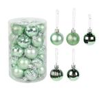 Kerstballen kunststof 4 cm. kerstbal mintgroen box 34 st, Ophalen of Verzenden, Nieuw