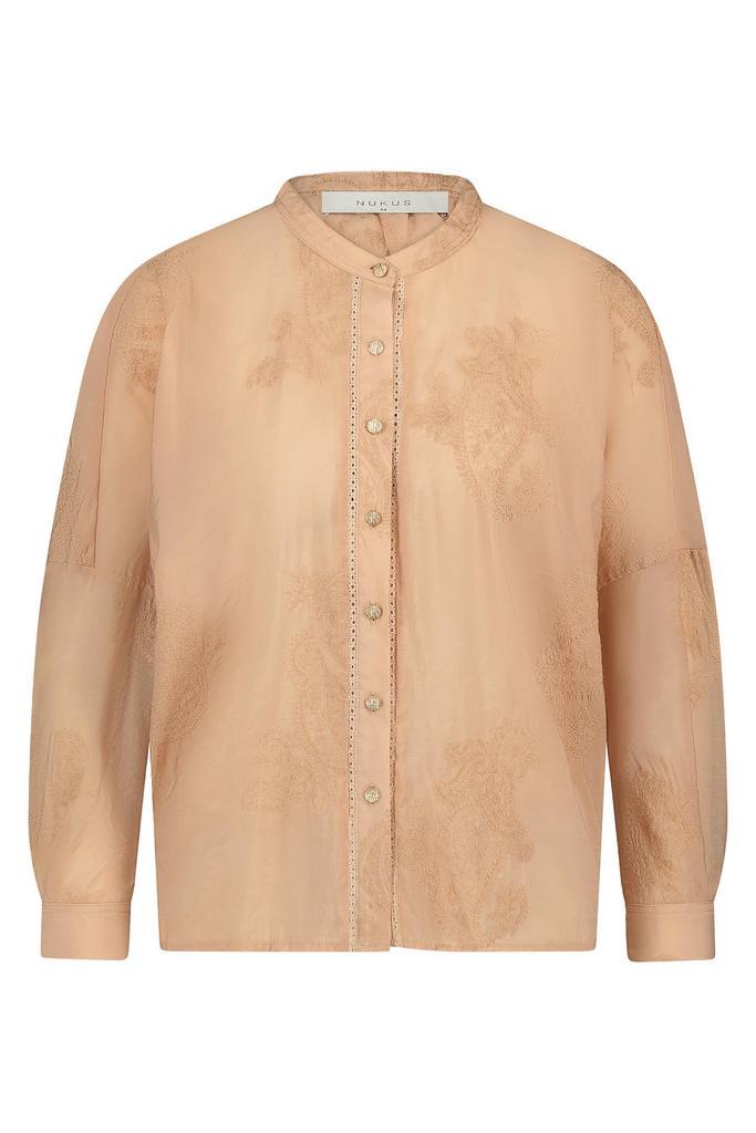 -50% Nukus  Nukus Rosan blouse embroidery nks02077  maat L, Kleding | Dames, Blouses en Tunieken, Beige, Nieuw, Verzenden