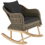 Wicker schommelstoel Rovigo met voetenbank Vibo - natuur, Nieuw, Verzenden