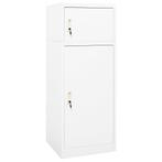 Stalen Zadelkast Wit - 53x53x140 | Tweedekansje | -35%, Ophalen of Verzenden, Nieuw
