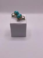 Oorbellen - 18 karaat Geel goud, Witgoud Turquoise -, Nieuw