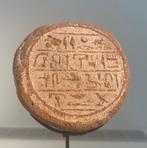 Oud-Egyptisch Terracotta Begrafeniskegel met hiërogliefen, Antiek en Kunst