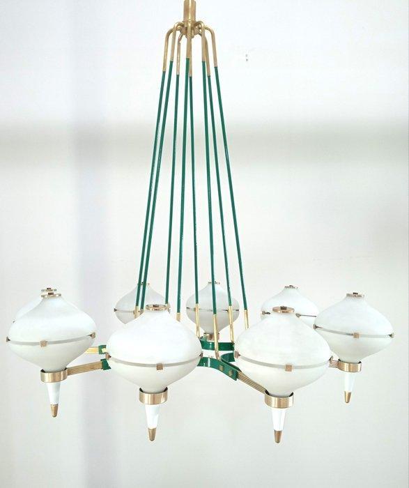 Plafondlamp - Staal - Lampenkroon met 8 armen, Antiek en Kunst, Antiek | Lampen