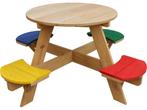 AXI UFO Picknicktafel - Rond - 4 kinderen - 120x120x56cm -, Tuin en Terras, Tuinsets en Loungesets, Verzenden, Nieuw