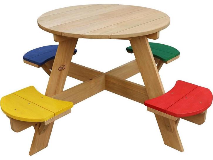 AXI UFO Picknicktafel - Rond - 4 kinderen - 120x120x56cm -, Tuin en Terras, Overige Tuin en Terras, Nieuw, Verzenden