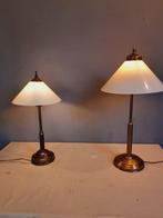 Bureaulamp (2) - Messing - stel gelijksoortige lampe