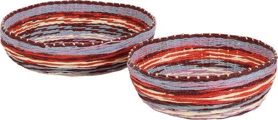 2dekans | Casa Vivante Gestreepte Schaal - 2 stuks - Karton, Huis en Inrichting, Woonaccessoires | Overige, Zo goed als nieuw