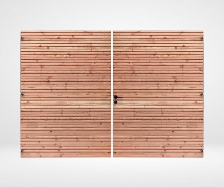 Dubbele Tuinpoort Triple profiel Douglas Horizontaal, Tuin en Terras, Tuinpoorten, Ophalen of Verzenden