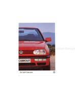 1995 VOLKSWAGEN GOLF CABRIOLET BROCHURE NEDERLANDS, Boeken, Auto's | Folders en Tijdschriften, Nieuw, Volkswagen, Author