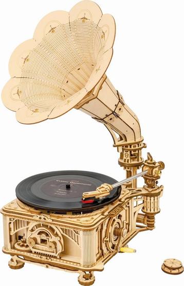 Robotime Klassieke Platenspeler Houten Modelbouw (Recreatie) beschikbaar voor biedingen