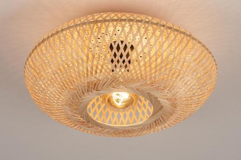 Rietveld Plafondlampen - Bruin, Naturel - Hout, Rotan, Huis en Inrichting, Lampen | Plafondlampen, Verzenden