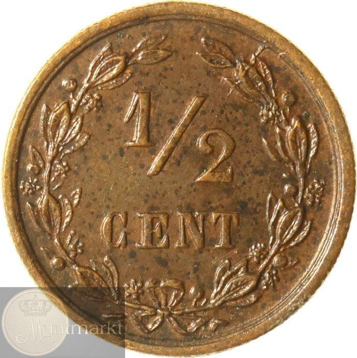 Nederland. Wilhelmina. 1/2 Cent 1898 (Zonder Minimumprijs), Postzegels en Munten, Munten | Nederland