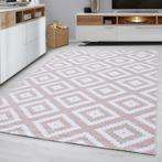 Laagpolig Vloerkleed | Plus | Ruiten | Roze | 160x230 cm, Verzenden, Nieuw