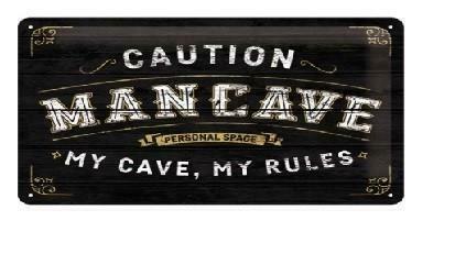 Caution mancave reclamebord, Verzamelen, Merken en Reclamevoorwerpen, Nieuw, Verzenden