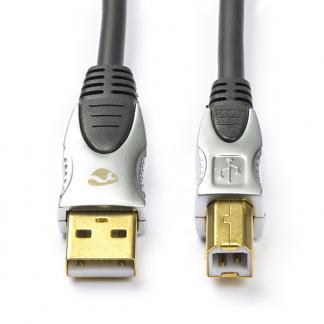 USB A naar USB B kabel | 5 meter | USB 2.0 (100% koper), Computers en Software, Pc- en Netwerkkabels, Nieuw, Verzenden