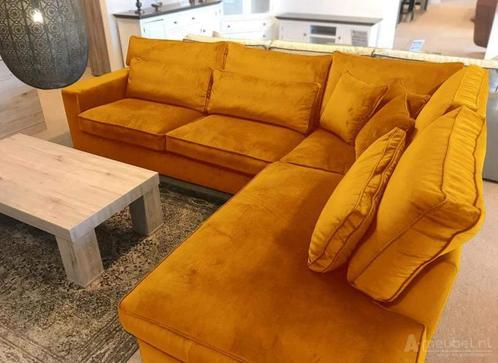 Oudenbosch Loungebank - hoekbanken - Geel, Huis en Inrichting, Banken | Sofa's en Chaises Longues, Nieuw, Stof