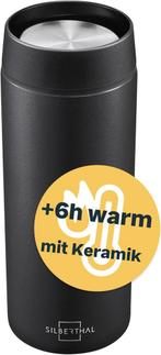 Koffie en thee beker Thermos (350 cl)  Silberthal Zwart, Ophalen of Verzenden, Nieuw