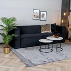 40% Korting: Velvet bank 3-zits Memphis zwart, Huis en Inrichting, Ophalen, Zo goed als nieuw, Stof, Velvet chique, Modern