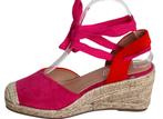 Suedine Orange Pink Sleehak Espadrilles, Ophalen of Verzenden, Nieuw, Espadrilles of Moccasins