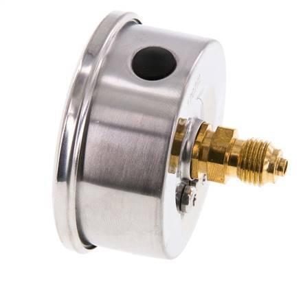 0..60 Bar Glycerine Manometer Achteraansluiting RVS/Messing, Doe-het-zelf en Verbouw, Overige Doe-het-zelf en Verbouw, Nieuw, Verzenden