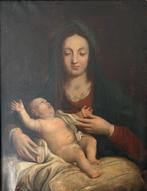 Scuola italiana (XVIII) - Madonna con Bambino, Antiek en Kunst, Kunst | Schilderijen | Klassiek